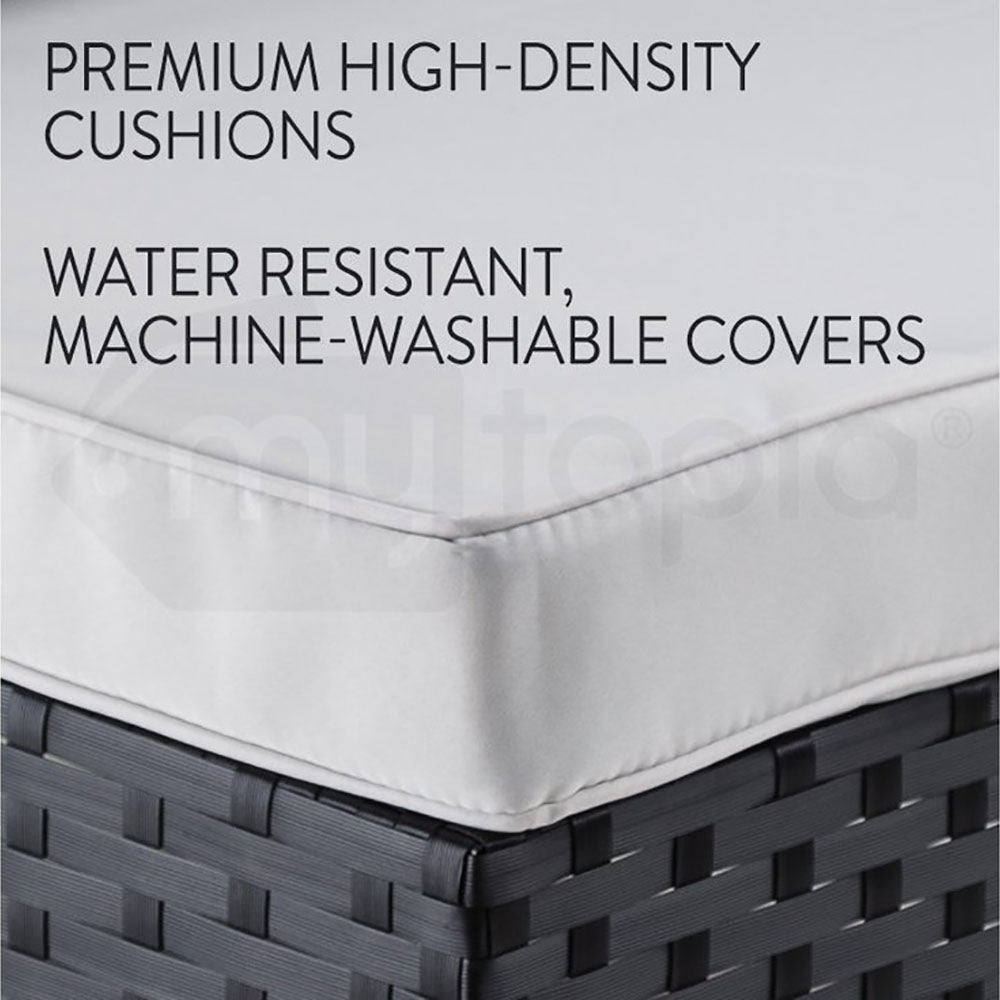 Monza Outdoor Corner Sofa Chair -in Brown/Beige or Black/Grey