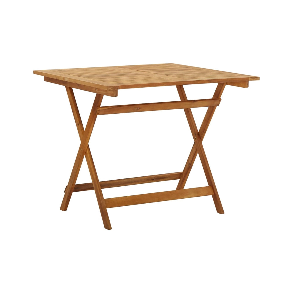 Leandre Folding Garden Dining Set for 4 - Solid Acacia Wood