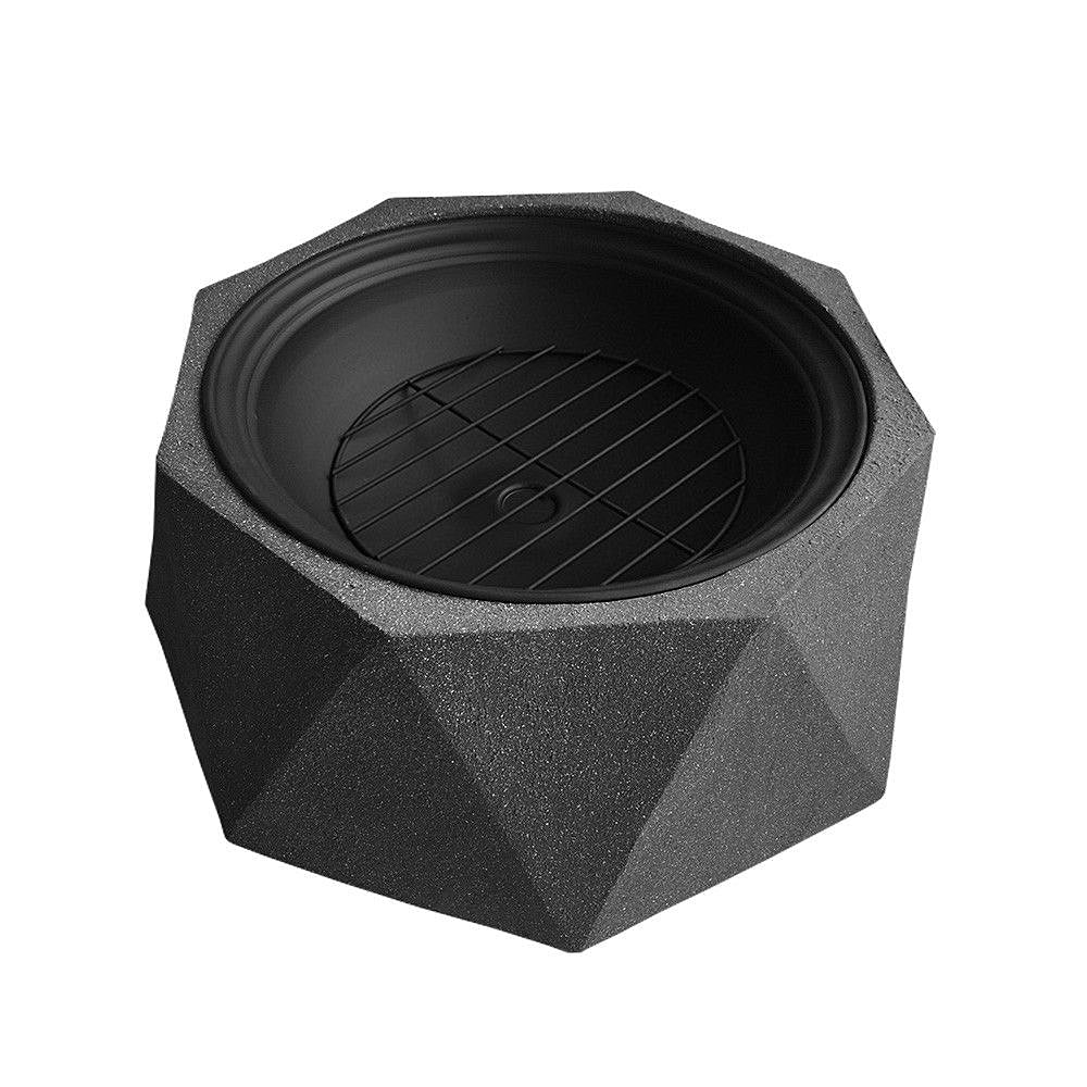 Diamante Octagon Shaped Portable Lightweight Fire Pit with Accessories