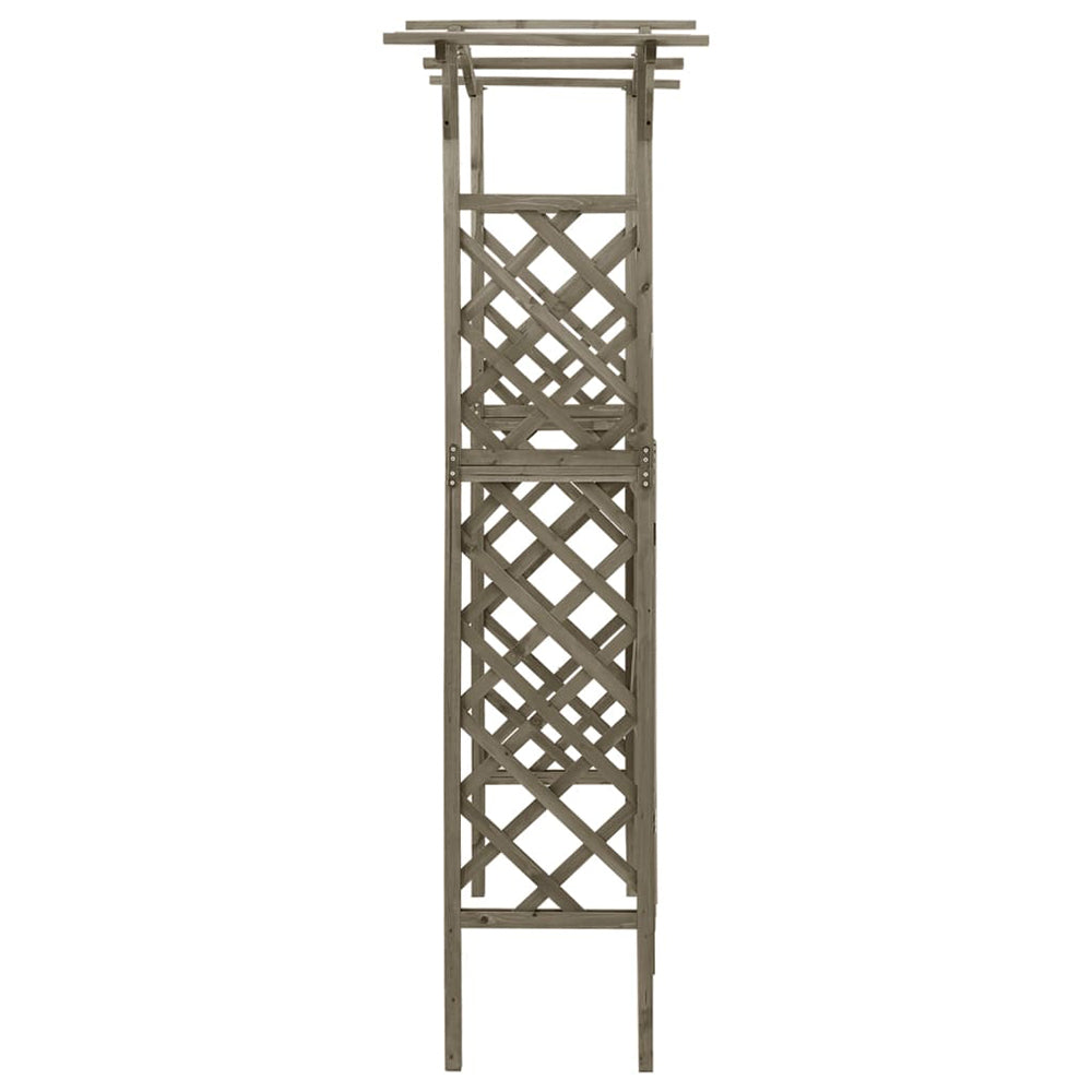 Valentina Wood Pergola with Gate - in Grey or Brown