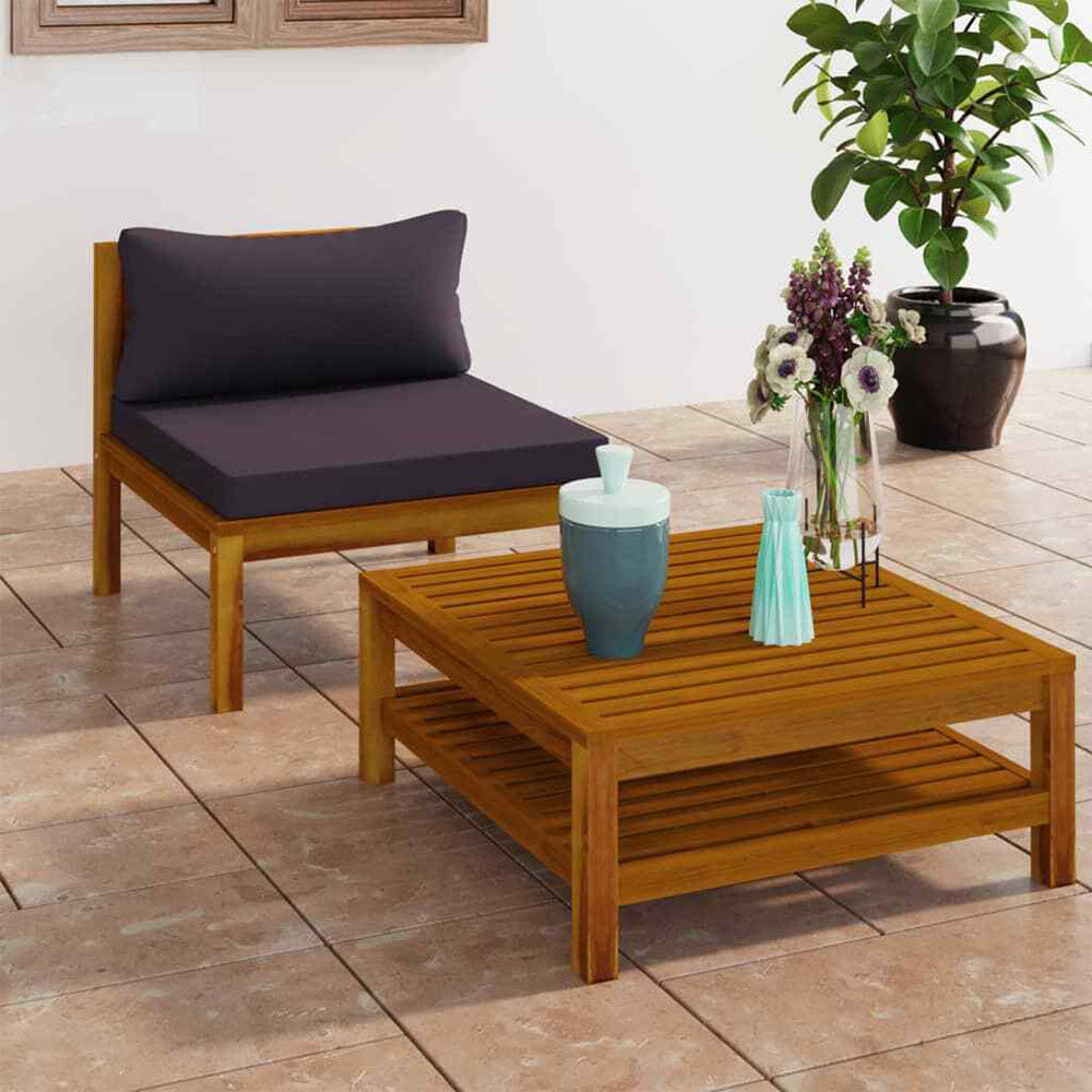 Oliveiro 2pc Comfy Chair & Table Set - 2 Cols