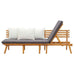 Ximeno Day Bed in Solid Acacia Wood w/Cushions - 200x65 cm