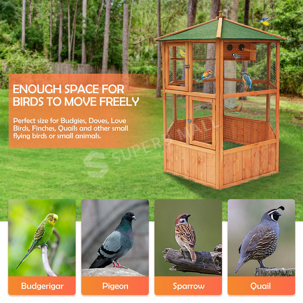 Paradiso Classic Wooden Bird Cage/Aviary - XL Size