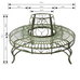 Adelfia Full Tree Surround with Bench - Heavy Gauge Iron