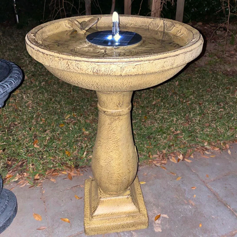 Elisara Solar Butterfly Bird Bath