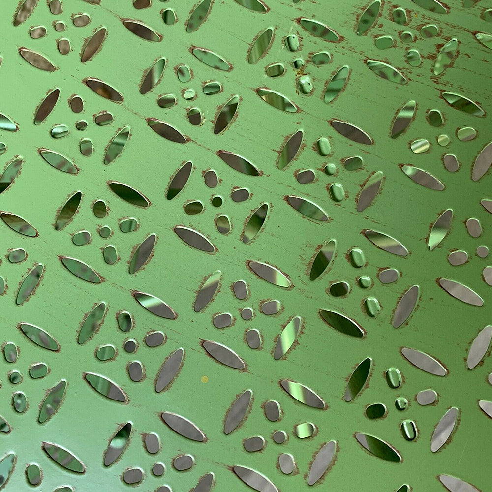 Esmeralda Patio Setting 3 Piece Brushed Green Steel