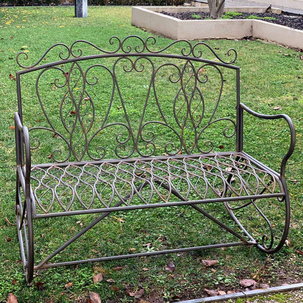 Alexius Garden Rocker Seat - Rustic Brown 112x88x95cm