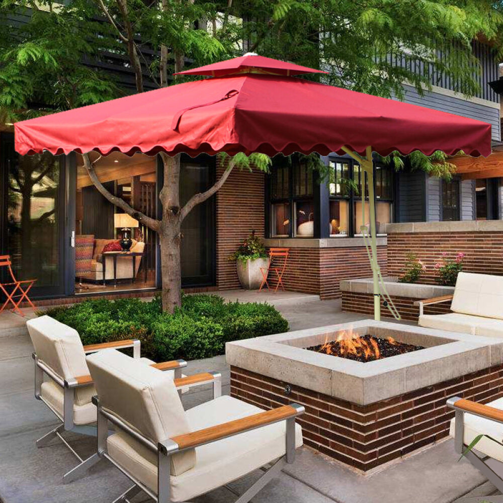 Ava Cantilever Umbrella 3.5m Diameter 360' Rotation Garden Shade & Umbrella