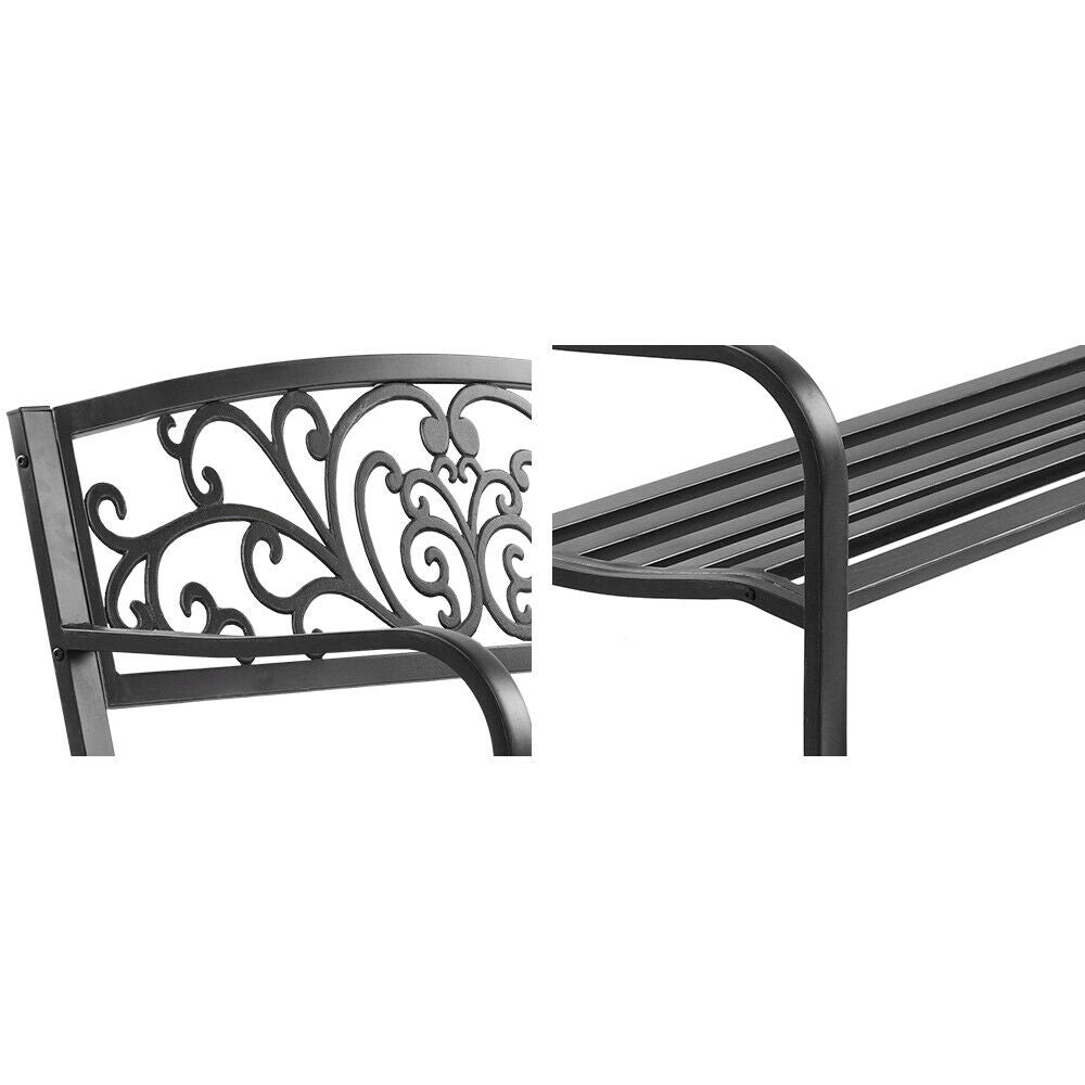 Lucia Cast Iron Garden Bench