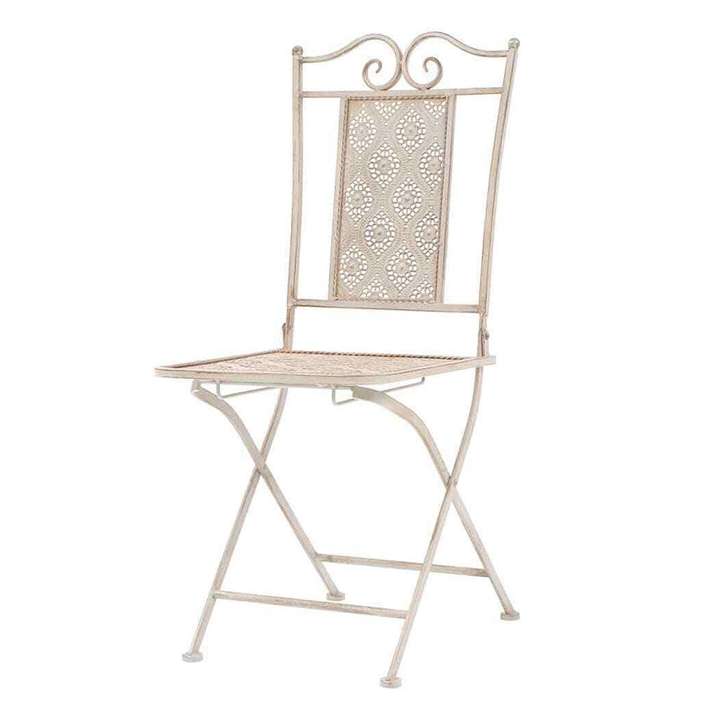 Adora 3 Piece Steel Bistro Set in White