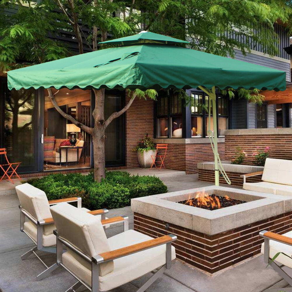 Ava Cantilever Umbrella 3.5m Diameter 360' Rotation Garden Shade & Umbrella