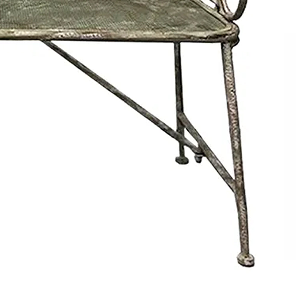 Mochi Antique-Look Solid Iron Outdoor Bench