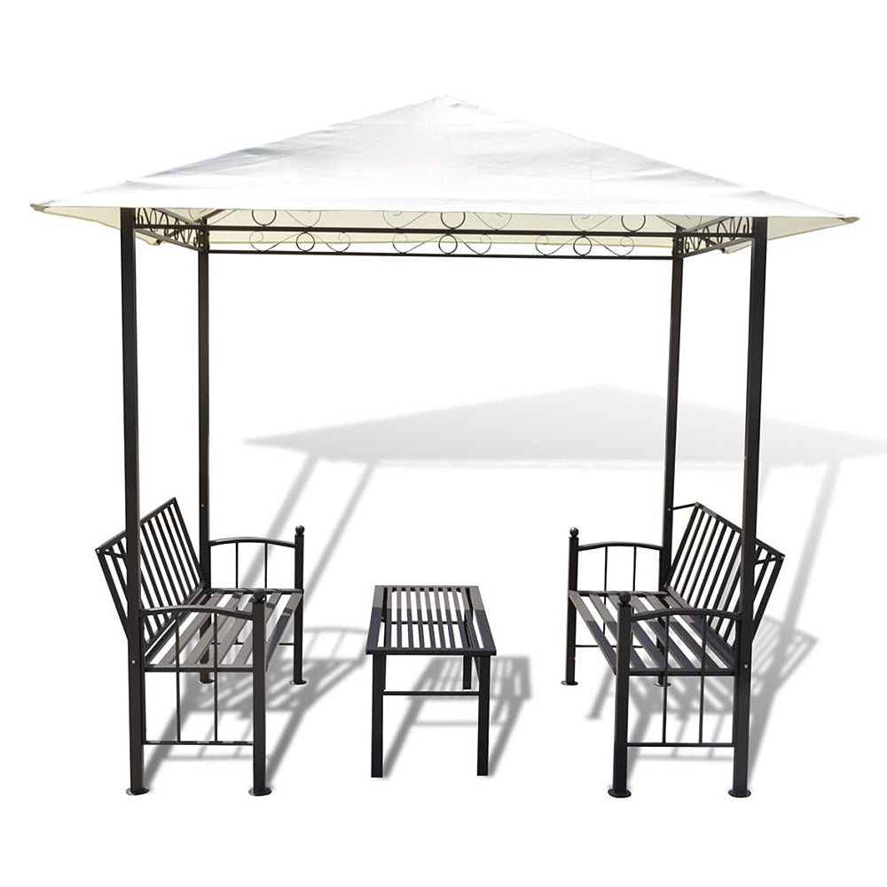 Benevento Garden Pavilion with Table and Benches