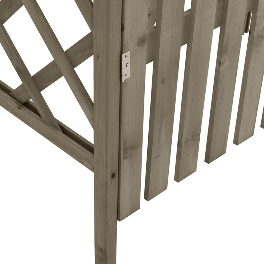 Valentina Wood Pergola with Gate - in Grey or Brown