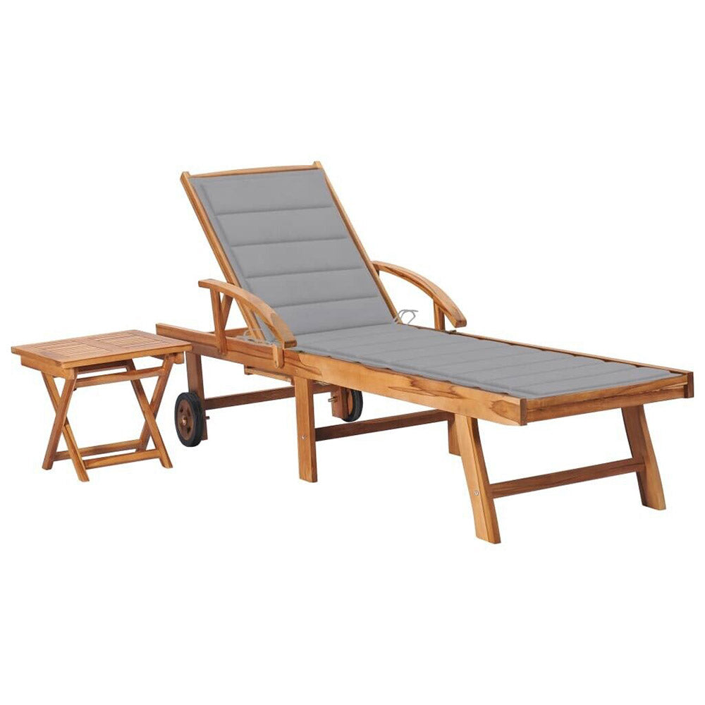 Althea Sun Lounger w/Table and Cushion. 6 Coloutd