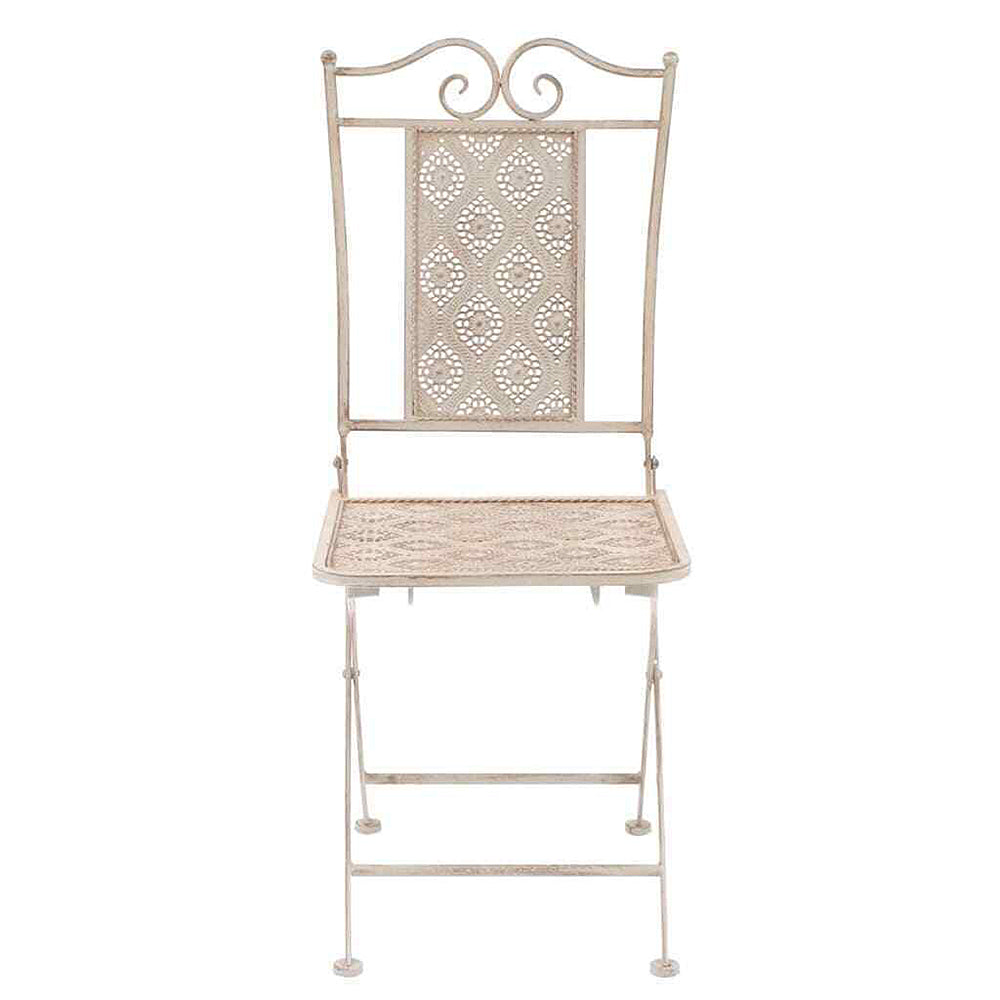 Adora 3 Piece Steel Bistro Set in White