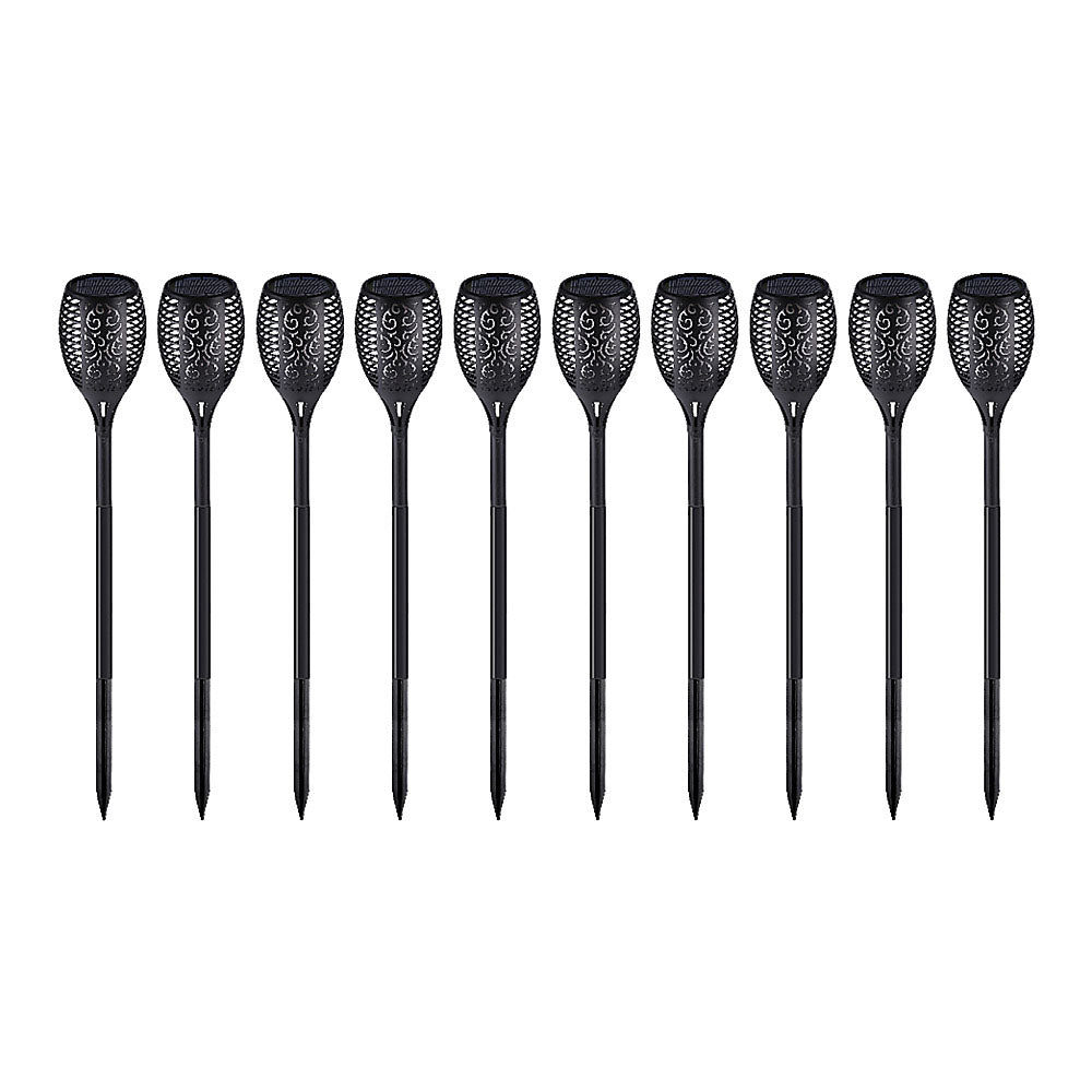 Anabi Solar Torch Lights for Lawn abd Garden- Set of 10