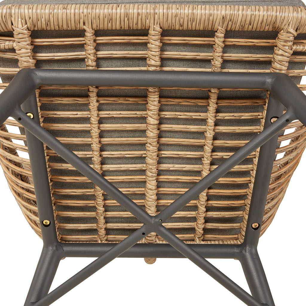 Esme Rattan & Aluminium Outdoor Occasional Chair