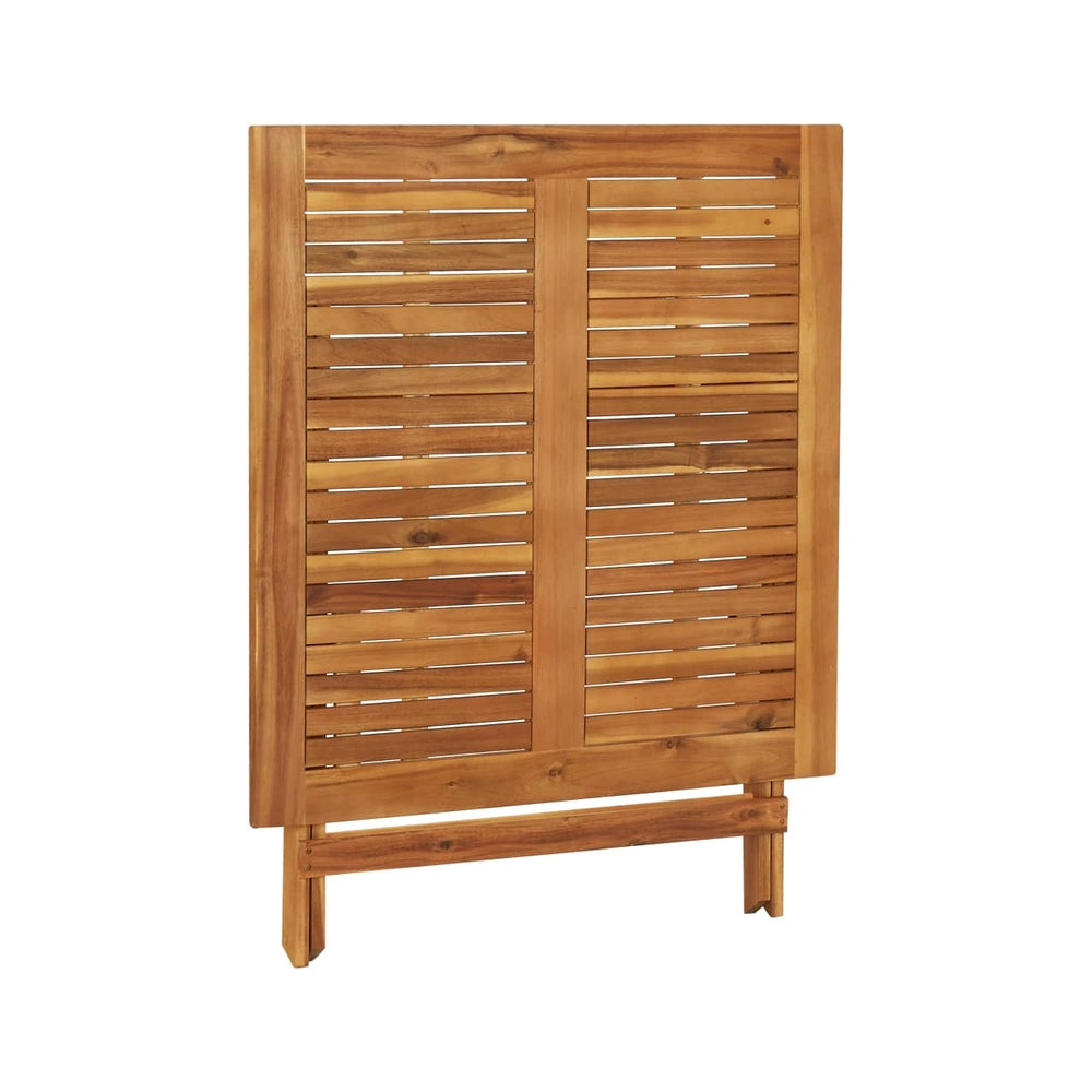 Leandre Folding Garden Dining Set for 4 - Solid Acacia Wood