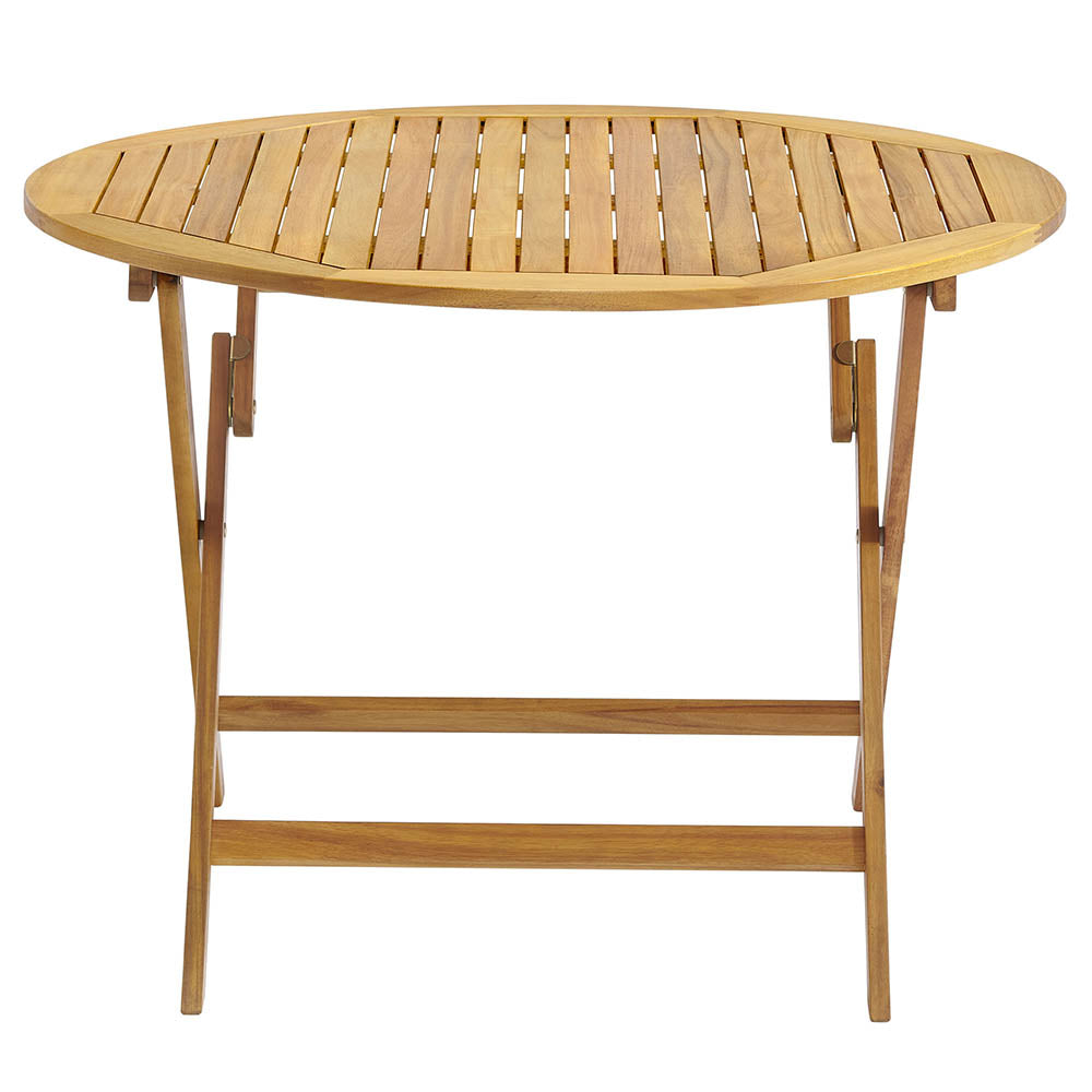 Cezara Acacia Wood with Beige Cushions Outdoor Bistro Set - 2 or 4 Seater