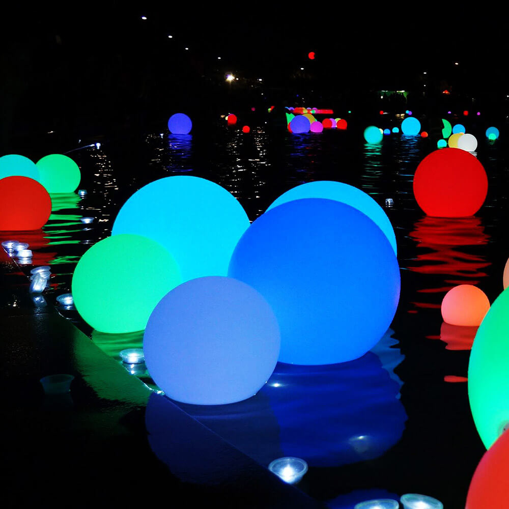 Ephemera Floating outdoor LED Light Balls - 4 Sizes