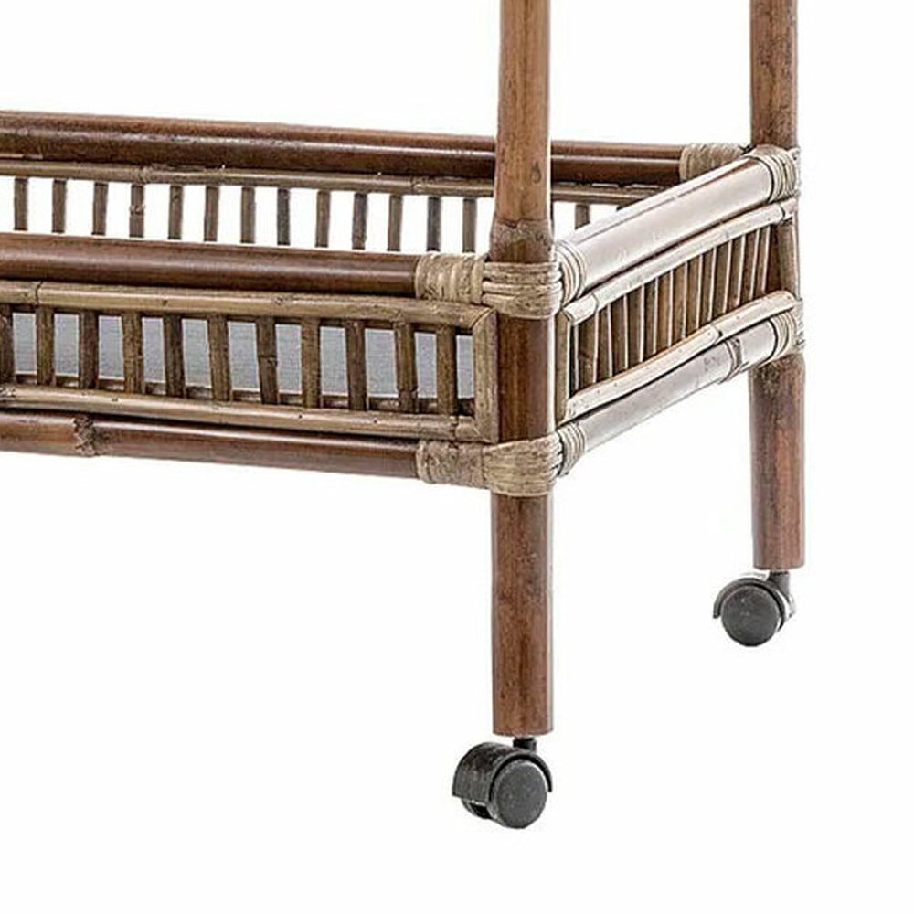 Lucca Rattan & Bamboo Tea Cart