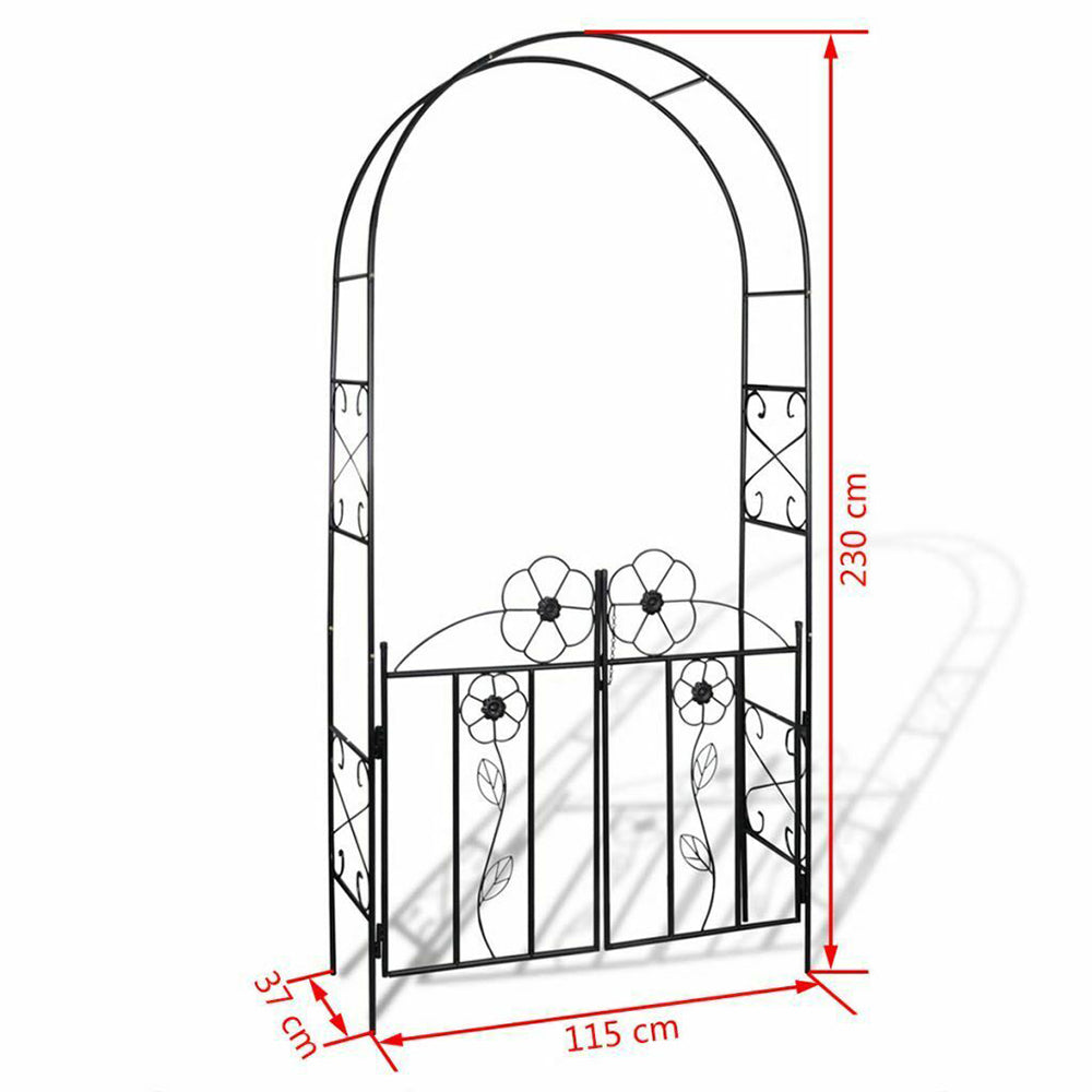 Zelda Flowering Iron Garden Arch w/Gate