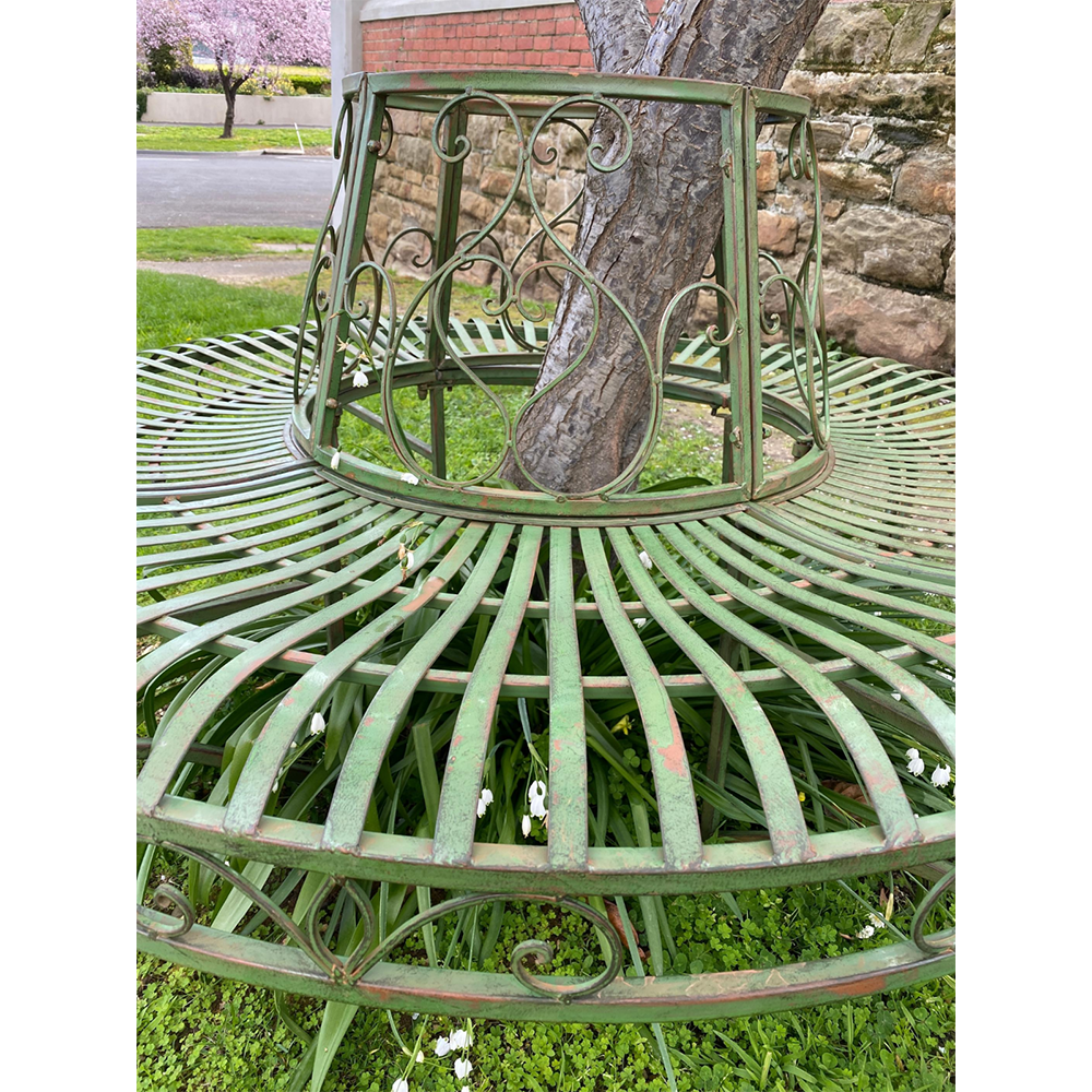 Adelfia Full Tree Surround with Bench - Heavy Gauge Iron