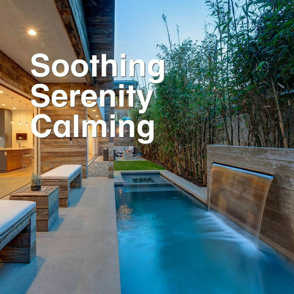 SummerLiving Stainless Steel Pool Waterfall/Spillway - 5 Sizes with or without LED