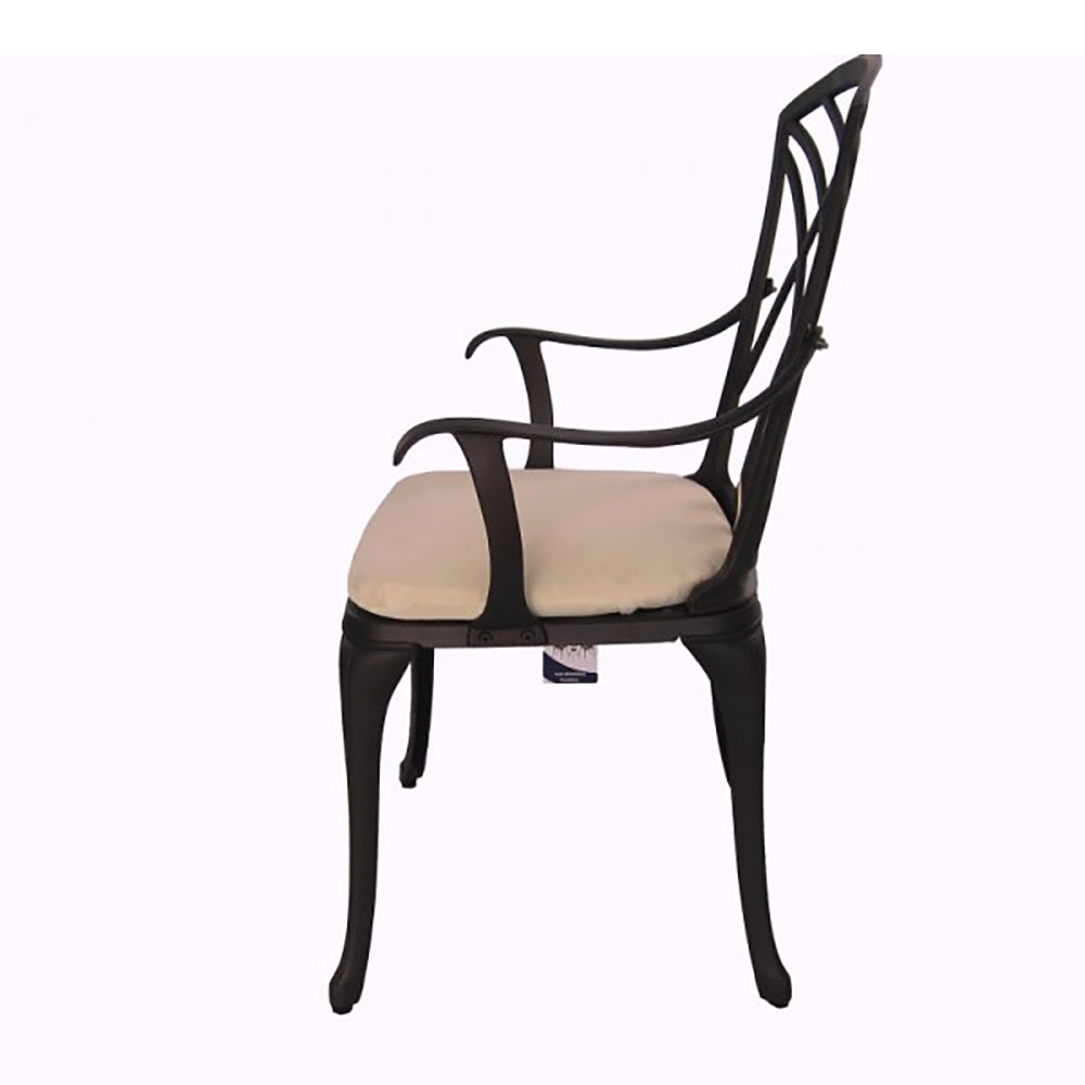 Madagascar 3pc Setting for Balcony or Courtyard - Dark Bronze Cast Aluminium