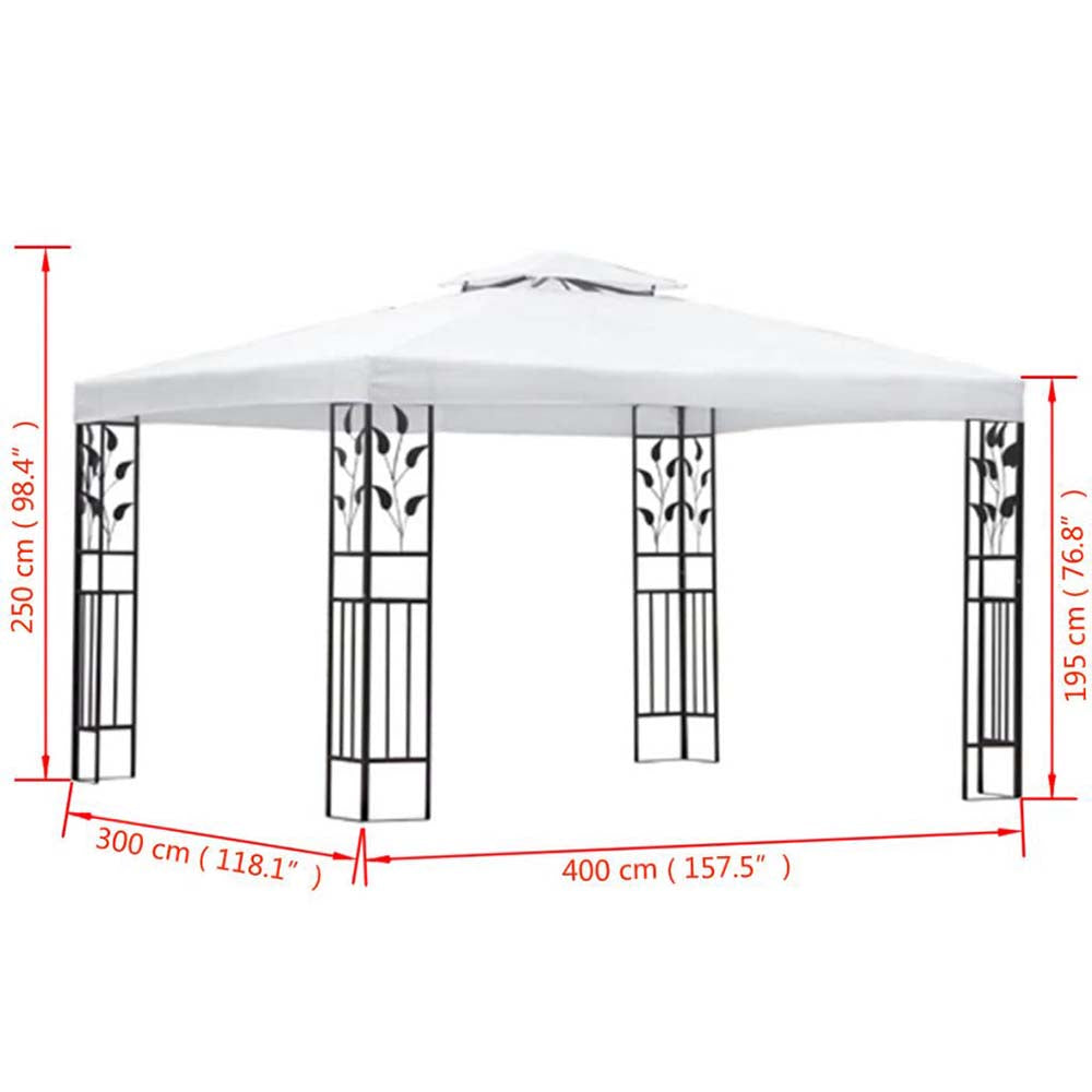 Amalfi Elegant Gazebo with Ornate Details - 400 x 300 x 273 cm