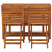 Aurele Balcony Planter Table with 2 Bistro Chairs in Solid Acacia Wood