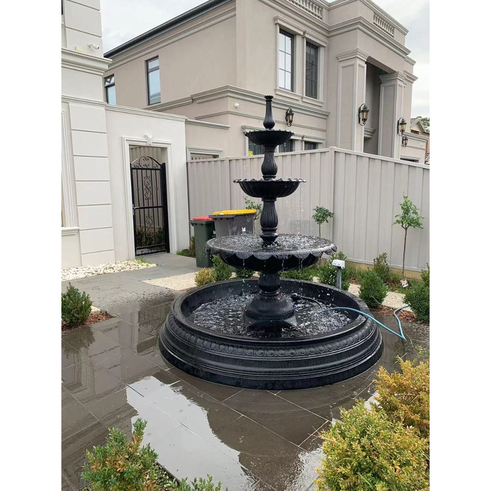 Classic Veneto 3 Tier Cast Iron Fountain - 3 Colours
