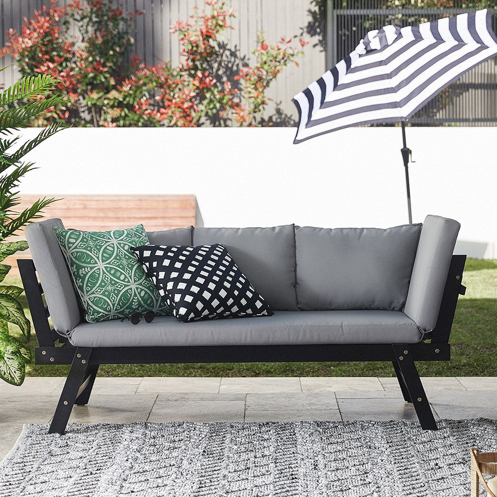 Jolanda 3 Person Outdoor Day Bed in Acacia Wood