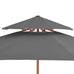 Taranto Double Decker Parasol w/Wooden Pole - 4 colours
