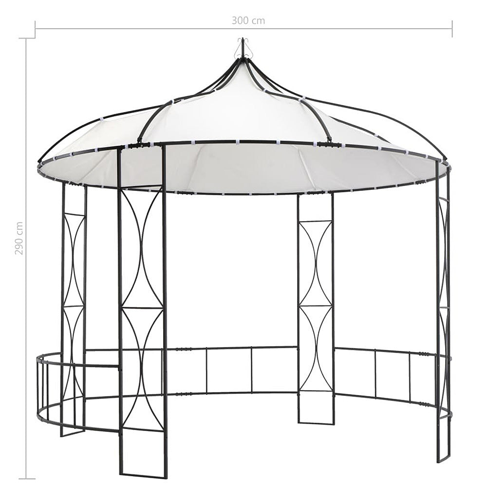 Morena Round Canopied Gazebo - 300x290 cm - 3 Canopy Colour Choices