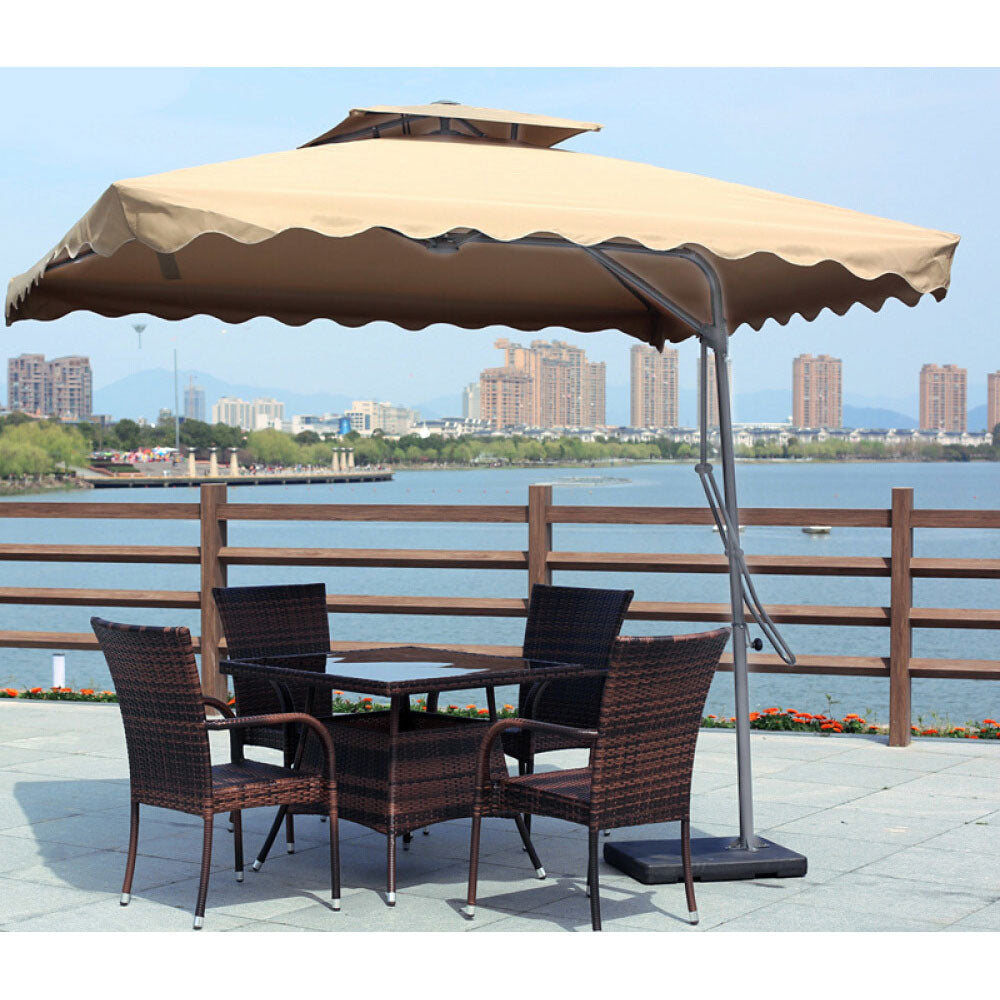 Ava Cantilever Umbrella 3.5m Diameter 360' Rotation Garden Shade & Umbrella