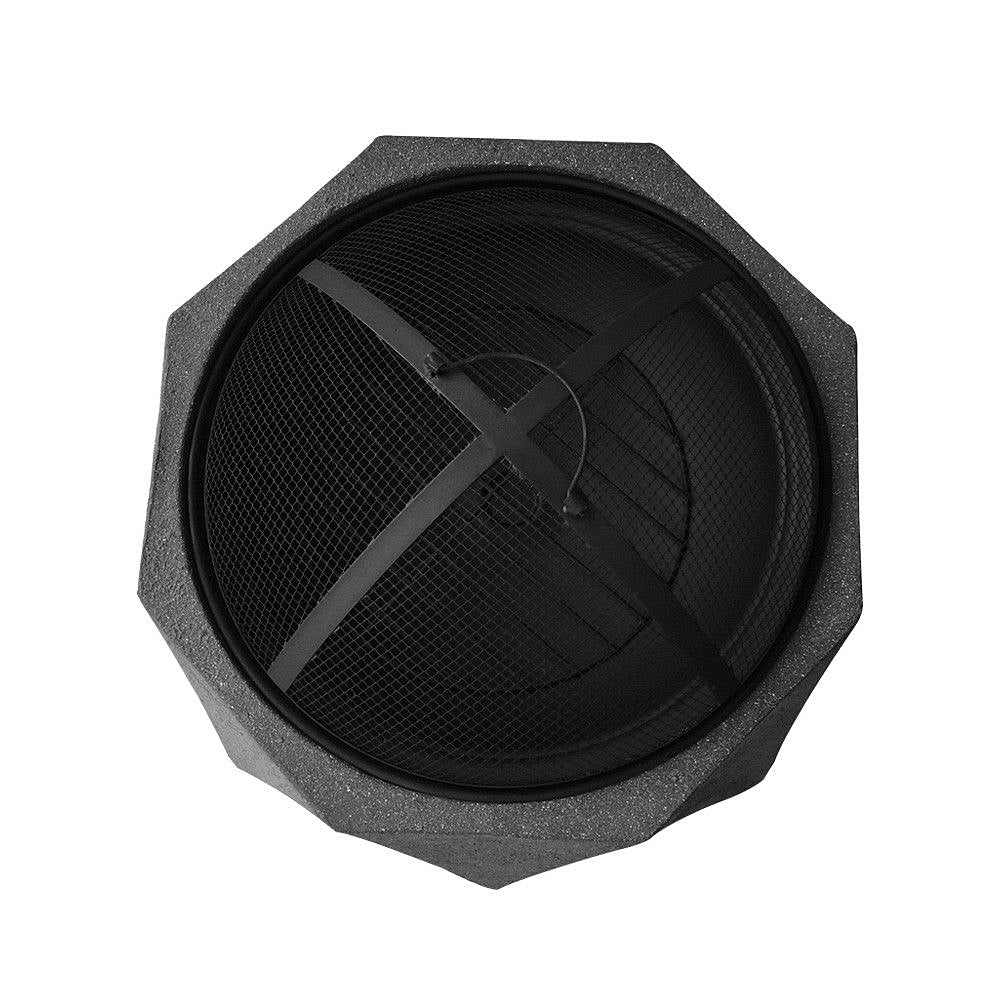 Diamante Octagon Shaped Portable Lightweight Fire Pit with Accessories