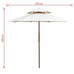 Taranto Double Decker Parasol w/Wooden Pole - 4 colours