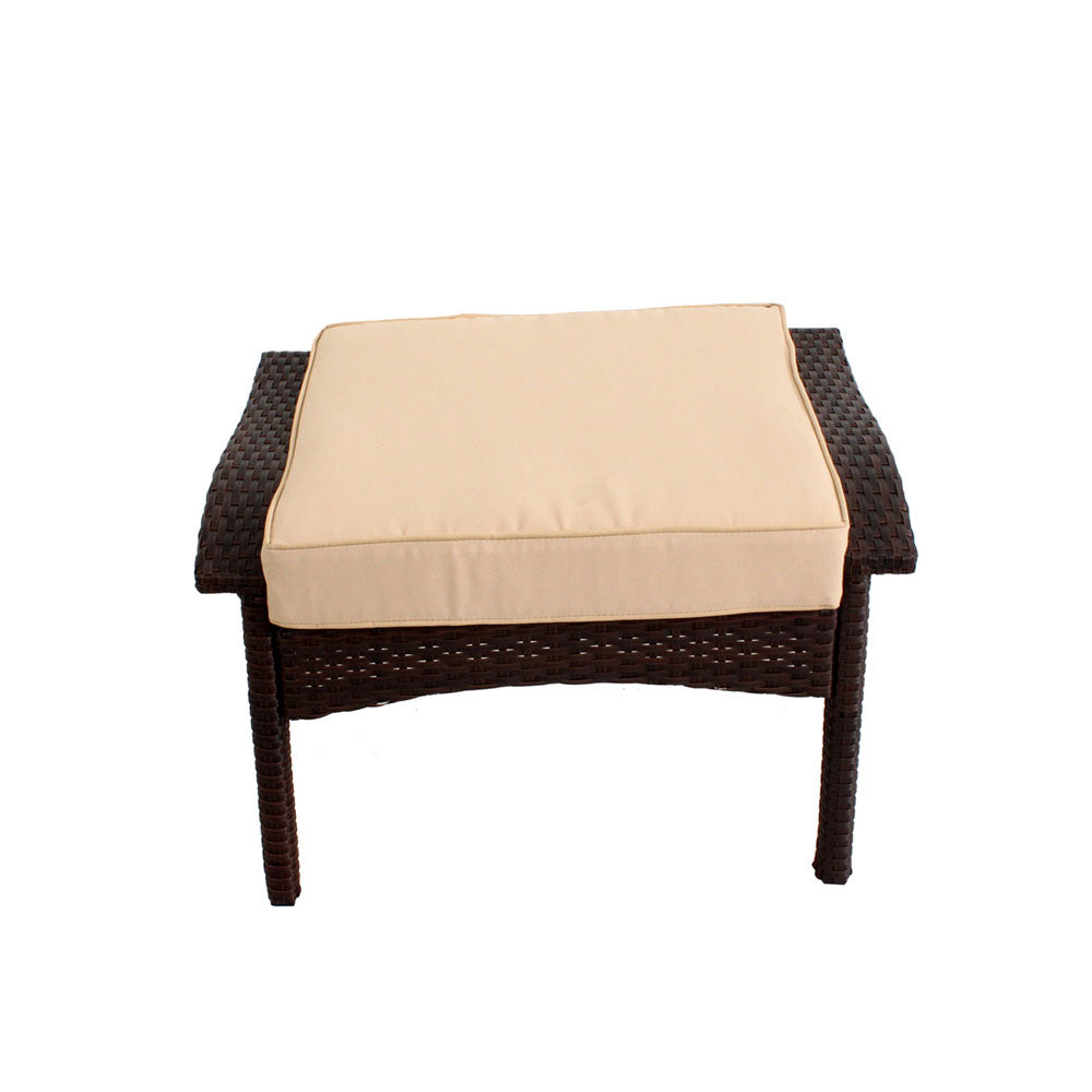 Renzo PE Wicker Double Sun Lounger w/Table