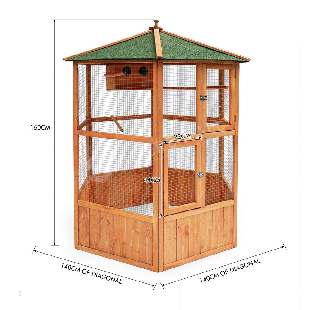 Paradiso Classic Wooden Bird Cage/Aviary - XL Size