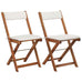 Ragazza Solid Acacia Wood 3 Piece Folding Bistro Set with White or Grey Cushions