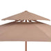 Taranto Double Decker Parasol w/Wooden Pole - 4 colours