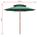 Taranto Double Decker Parasol w/Wooden Pole - 4 colours