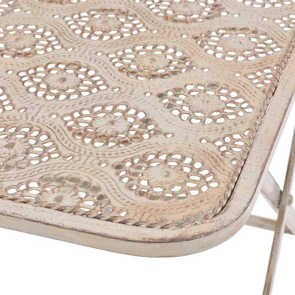 Adora 3 Piece Steel Bistro Set in White