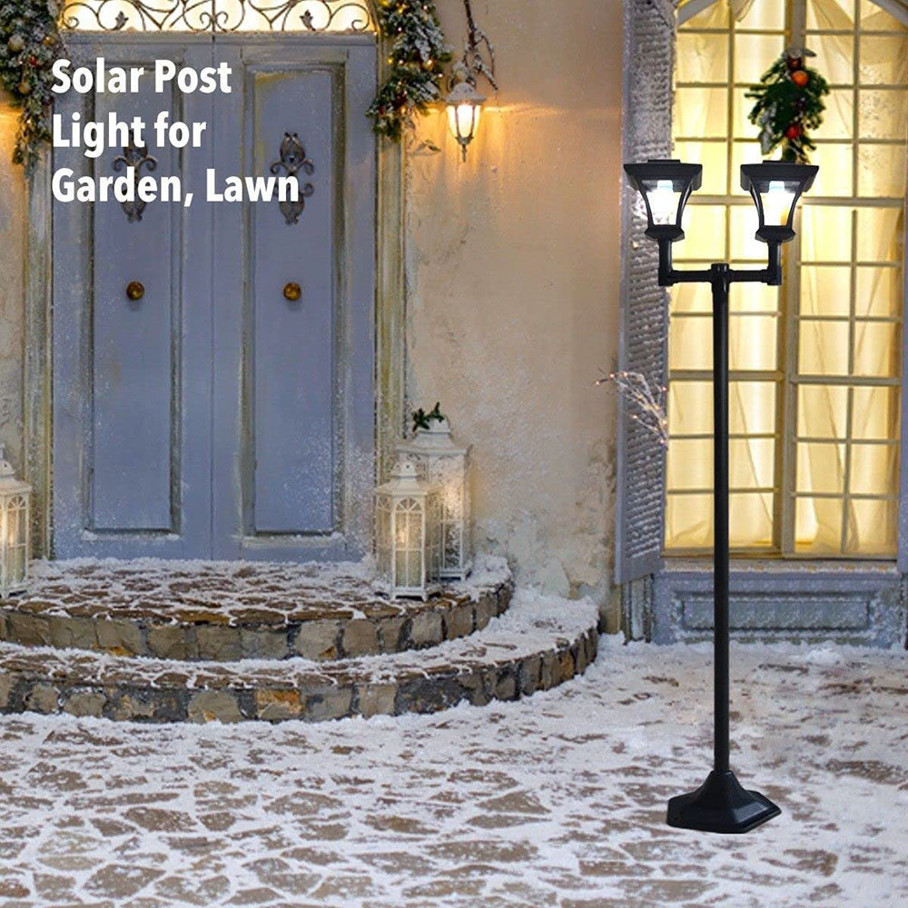 Eloa Solar Garden Lamp Post with Double Lamps