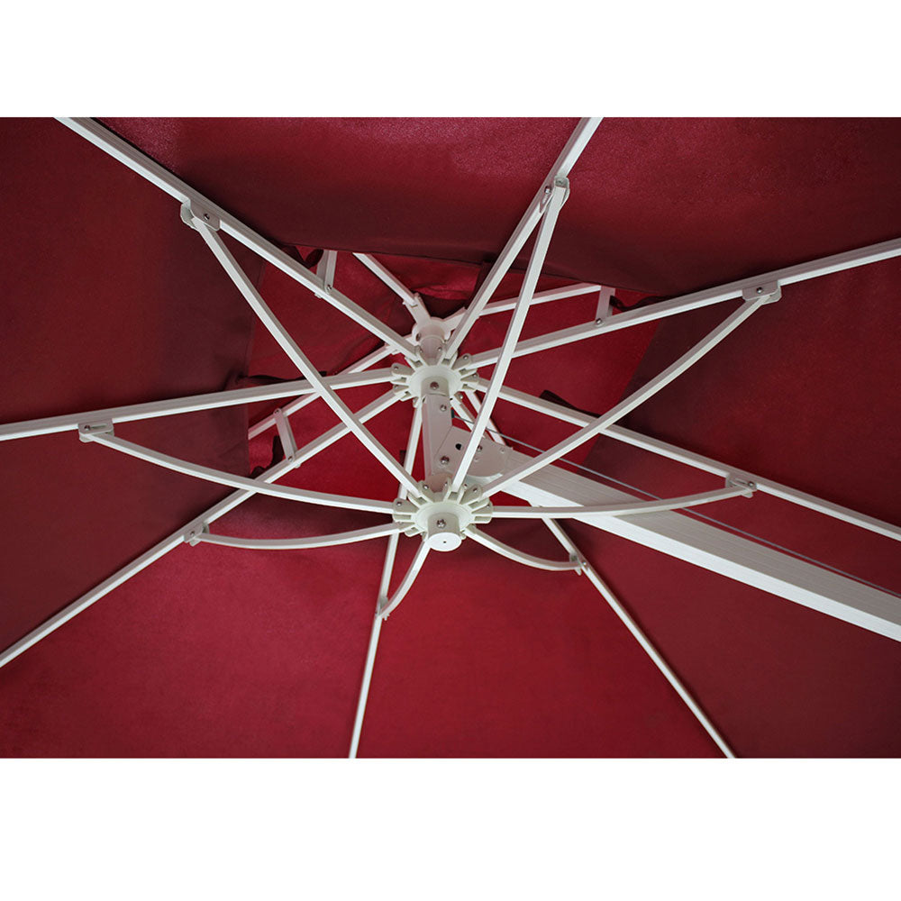 Ava Cantilever Umbrella 3.5m Diameter 360' Rotation Garden Shade & Umbrella