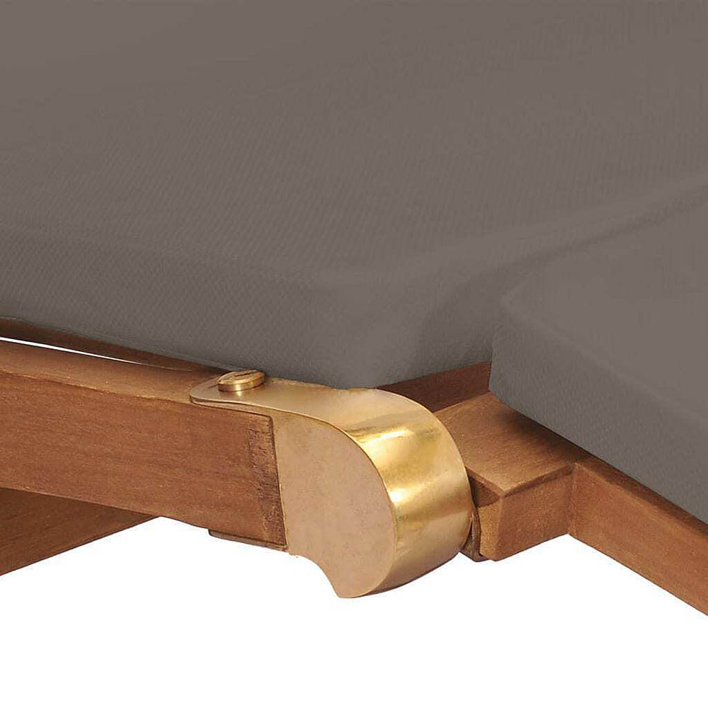 Eleni Reclining Teak Deck Chair w/Cushion - Dark Grey or Cream White