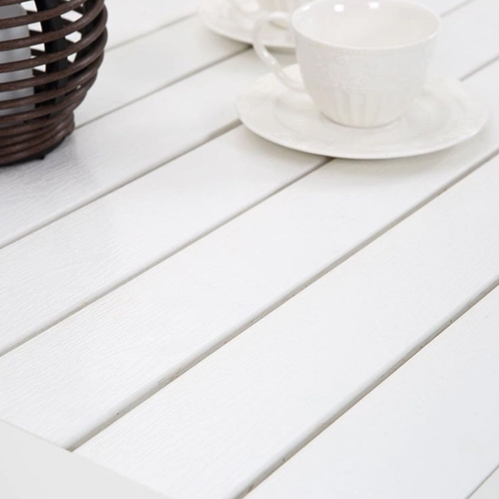 Alissa 4pc White Aluminium Lounge Set - Light Grey Cushion