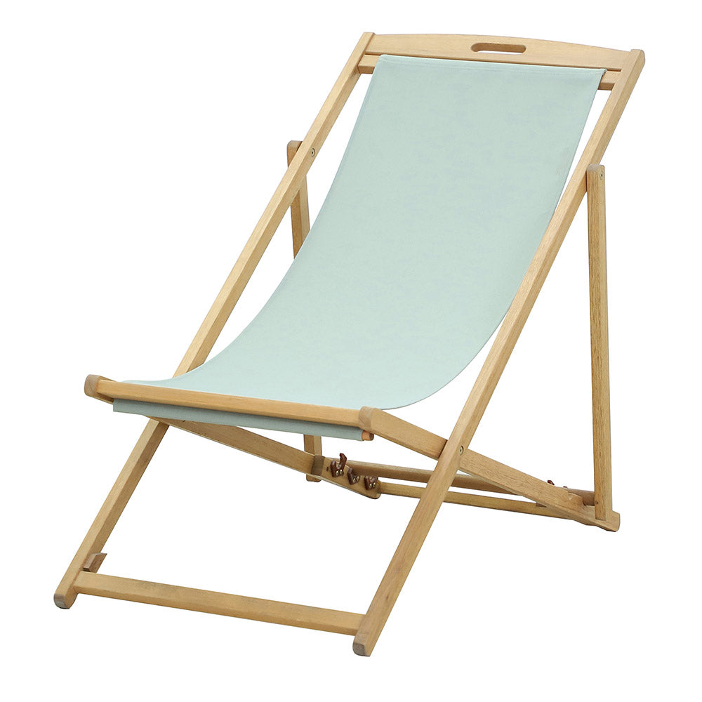 San Domingo Wooden Outdoor Deck Chair & Footstool Set